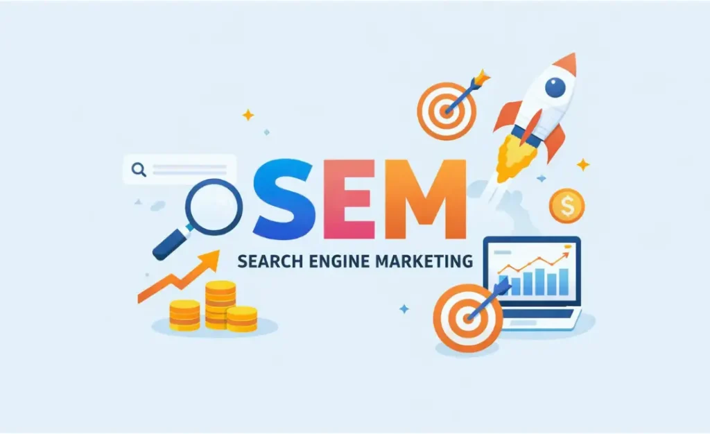 Search engine marketing image by the best freelance digital marketer in Thrissur.